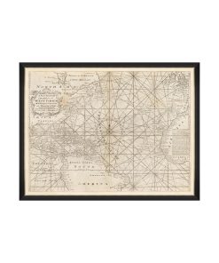 Tablou Framed Art Map of West Indies 1716, 120 x 90 cm