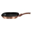 Tigaie grill marmorata, 2.1 Litri, Berlinger Haus, 28 cm, RoseGold/Cupru Metallic Line, BH 1521