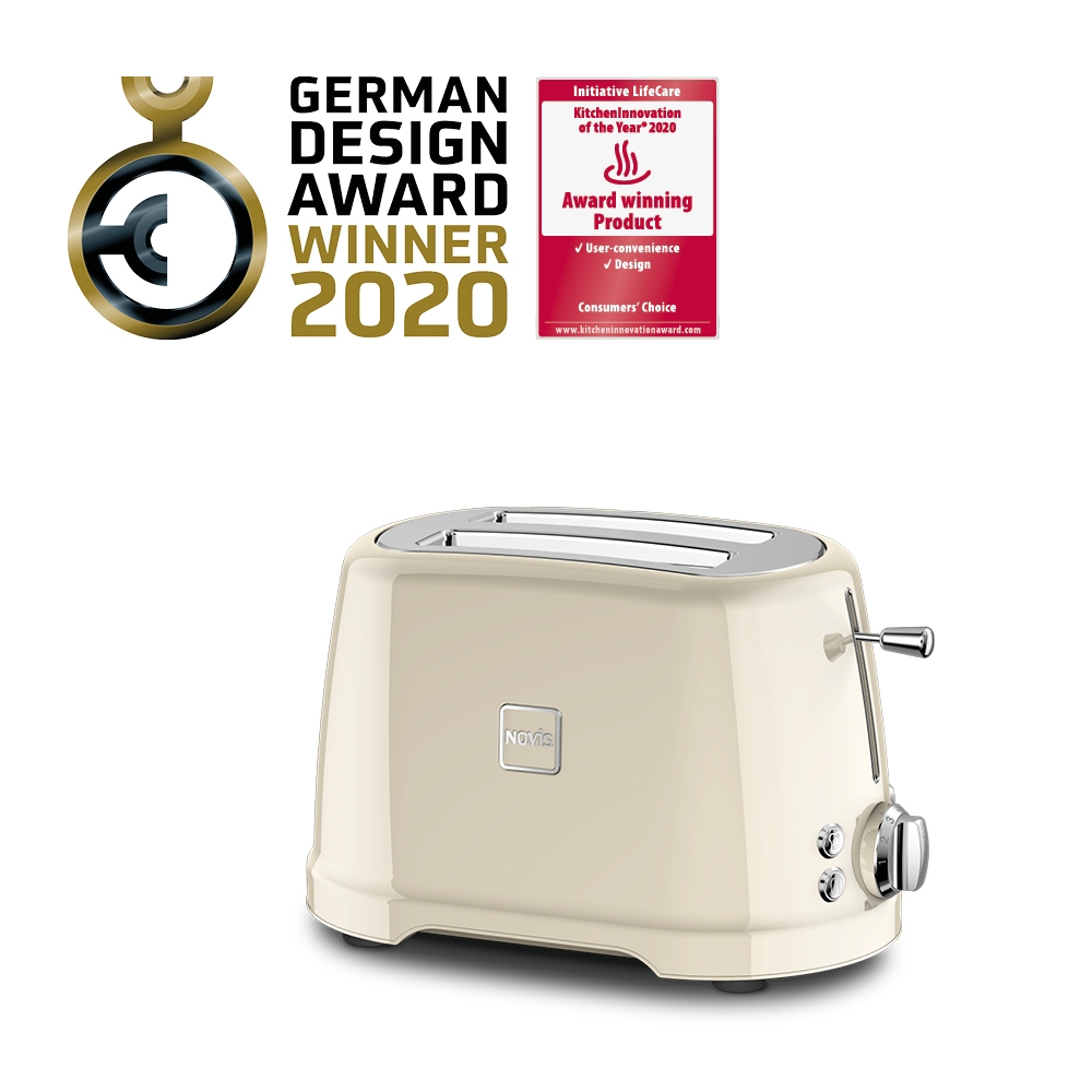 Toaster 2 sloturi, 4 functii, 900W, Novis T2 Crem