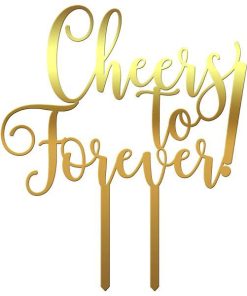 Topper tort nunta Cheers to Forever - Tomvalk