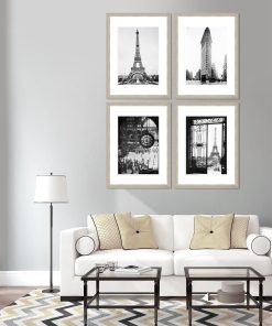 Tablou 4 piese Framed Art Vintage Architecture Set