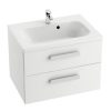 Dulap baza pentru lavoar Ravak Concept Chrome II SD800 cu doua sertare 80x49x50cm alb