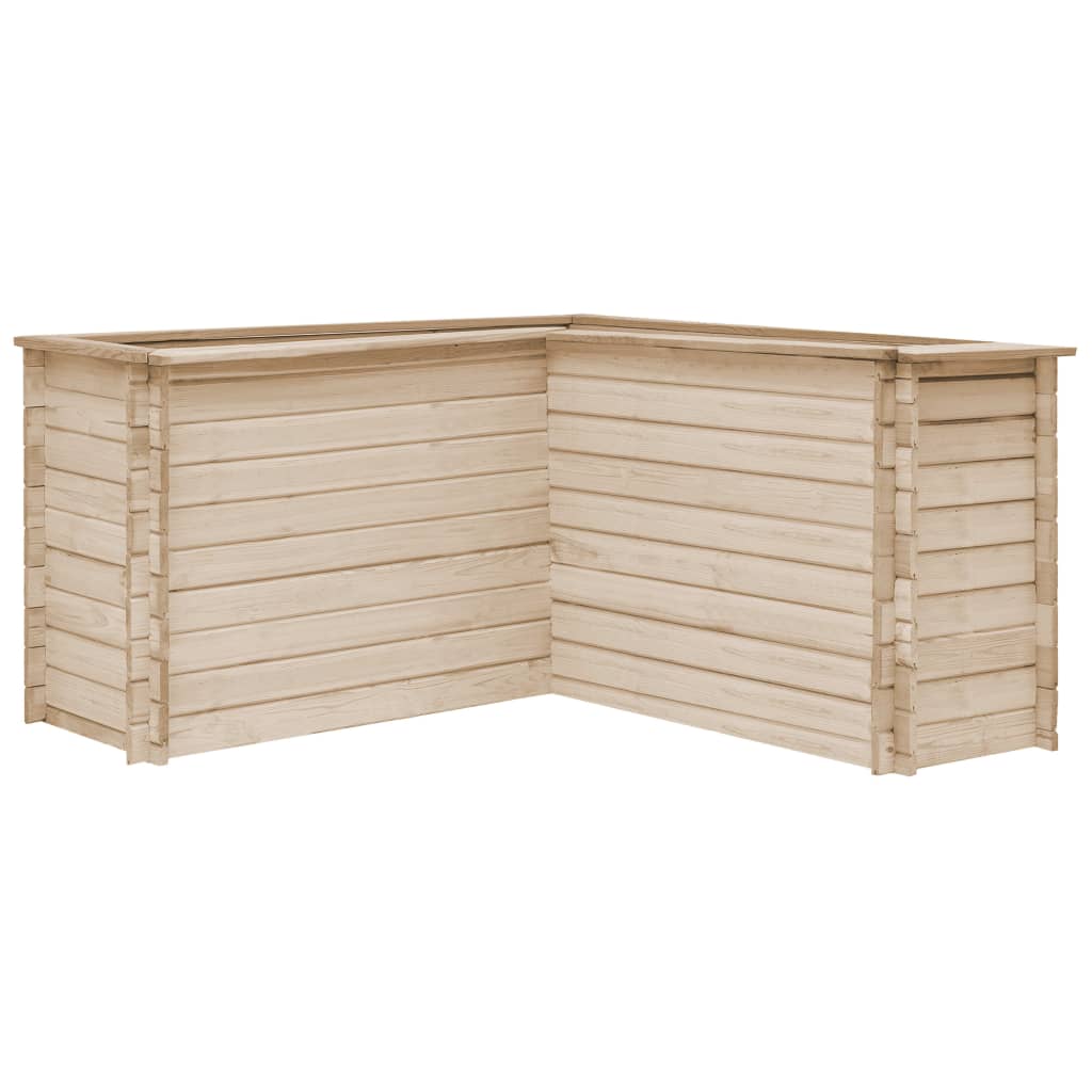 vidaXL Strat înălțat de grădină, 150 x 150 x 80 cm, lemn masiv de pin