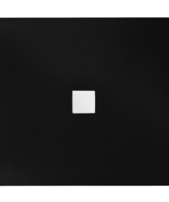 Cadita dus dreptunghiulara Besco Nox ultraslim 100x90x3 5 cm compozit negru