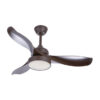 Candelabru cu ventilator Globo 03610, 1 bec, satin, alb