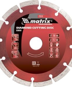 Disc diamantat pentru taiere uscata, segmentat, 125 x 22,2 mm, MTX PREMIUM