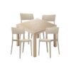 Set exterior gradina CULINARO RAPLA, masa patrata 90x90x75cm culoare cappuccino, 4 scaune 47,1x45,3xH81,9cm polipropilena/fibra sticla culoare bej