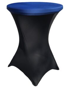 Alternative view of CULINARO Set masa plianta rotunda inalta catering D80xH110cm, husa elastica neagra, capac elastic albastru
