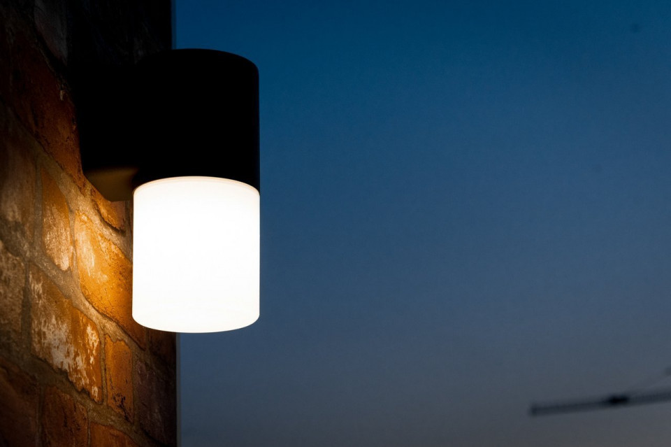 Aplica de exterior Corta, 1 bec, dulie E27, antracit + alb, IP44, GTV - imagine 4