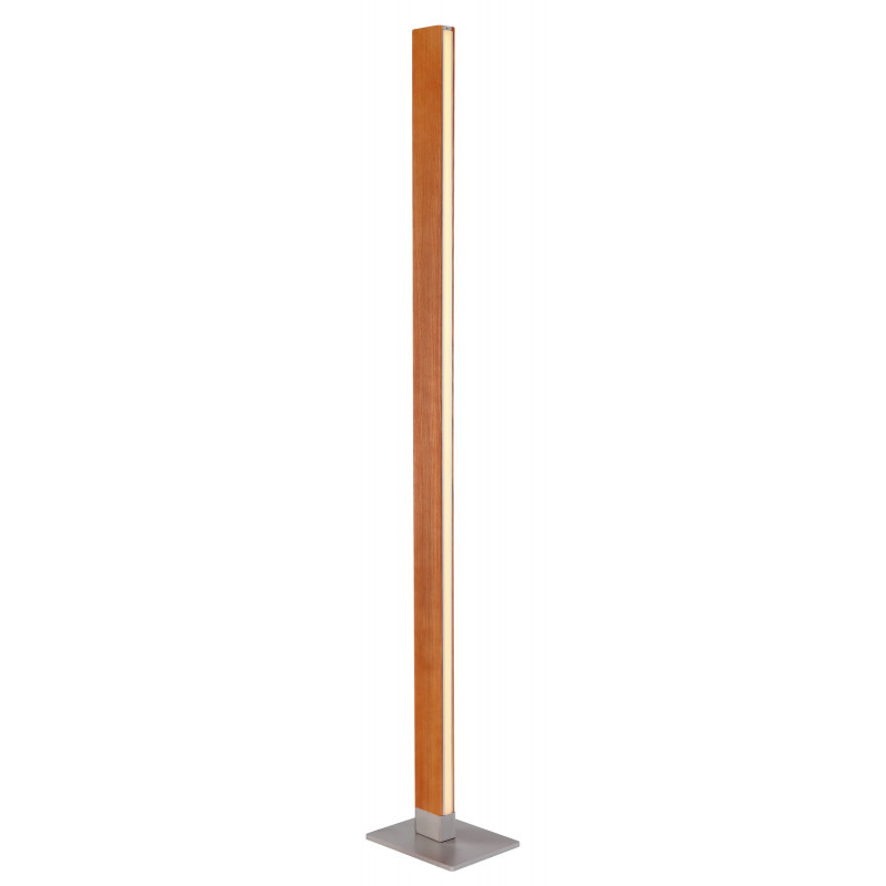 Lampadar nichel mat, lemn natural, 1500lm, lumina calda (3000K), 15428-24S, Globo