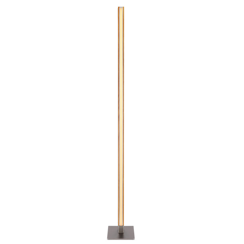 Lampadar nichel mat, lemn natural, 1500lm, lumina calda (3000K), 15428-24S, Globo - imagine 3