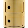 Comoda modulara Kartell Componibile 2 design Anna Castelli Ferrieri auriu metalizat
