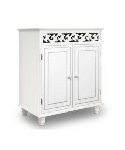 Comoda cu 2 usi Jersey, Clasic, Alb, 76 x 65 x 35 cm