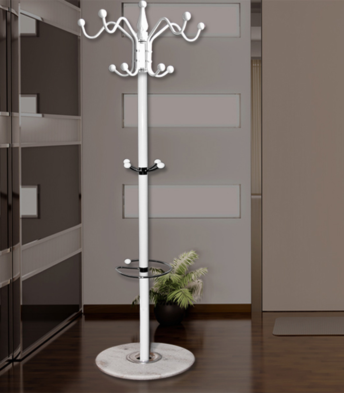 Cuier haine standard curbat, Alb - imagine 2