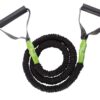 Extensor cu coarda elastica si manere, Pentru aerobic si recuperare, Protectie bumbac, 1.3 m