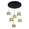 Lustra metal negru, sticla, cristale transparente, 2150lm, lumina naturala (4000K), 49367-36H, Globo