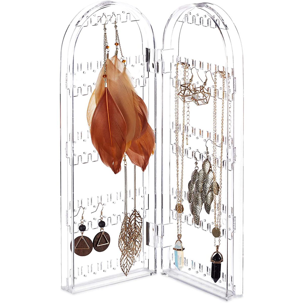 Organizator bijuterii, Acril, Transparent - imagine 3