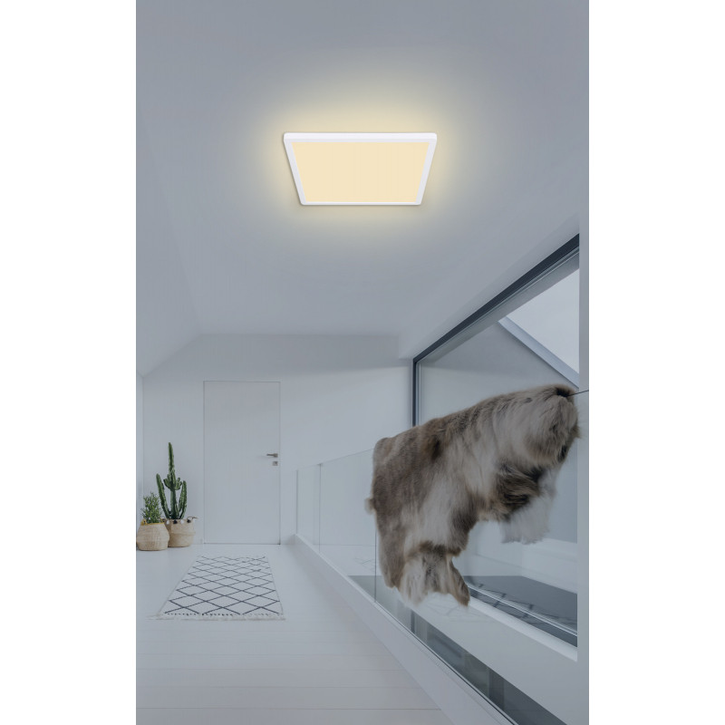 Plafoniera alba, satinat, opal, 1600lm, lumina calda (3000K), 41563-18W, Globo - imagine 2