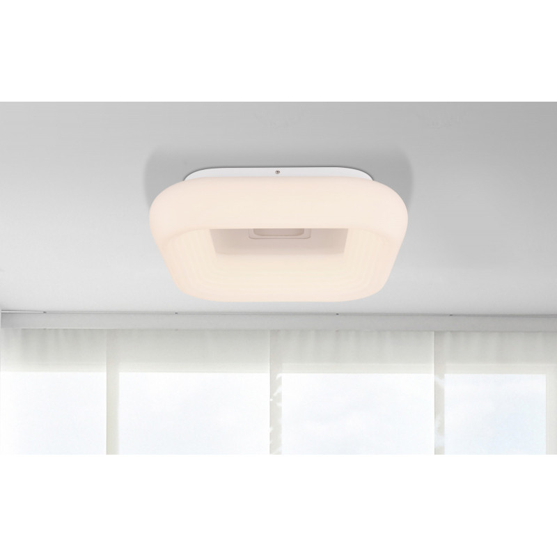 Plafoniera din metal alb, crom, cu telecomanda, 3800lm, temperatura de culoare ajutabila 3000-6000K, 41295-50, Globo - imagine 10