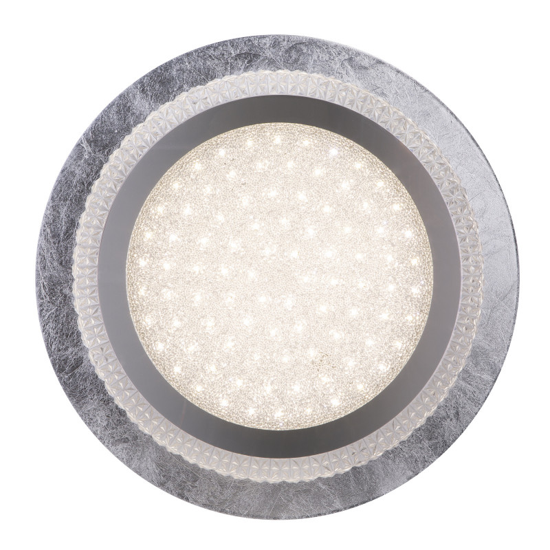 Plafoniera, metal alb, argintiu, 1600lm, lumina calda (3000K), 41912-18S, Globo - imagine 3