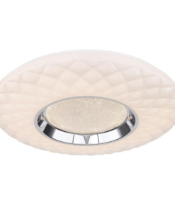 Plafoniera metal alb, crom, cu telecomandă, 2200lm, temperatura de culoare ajustabila 3.000-6.500K, 48006FSH-30, Globo