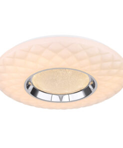 Alternative view of Plafoniera metal alb, crom, cu telecomandă, 2200lm, temperatura de culoare ajustabila 3.000-6.500K, 48006FSH-30, Globo