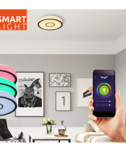 Alternative view of Plafoniera metal alb, cu telecomanda, 1980lm, temperatura de culoare ajustabila 2700-6000K, 48027-30SH, Globo