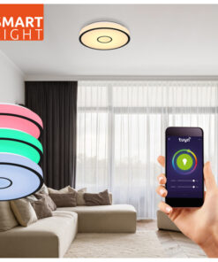 Alternative view of Plafoniera metal alb, cu telecomanda, 2640 lm, temperatura de culoare ajustabila 2700-6000K, 48027-40SH, Globo