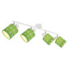 Spot metalic alb, crom, verde, décor-minge de fotbal, 4 becuri, dulie E14, 54009-4, Globo