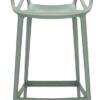 Scaun inalt Kartell Masters Stool design Philippe Starck & Eugeni Quitllet 65cm verde salvie