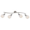 Spot nichel mat, sticla mata, 4 becuri, dulie E14, 320lm, lumina calda (3000K), 54341-4, Globo