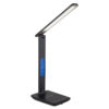 Veioza negru, 5W Wireless Charger, ecran LCD, Iluminare display ON/OFF, cablu 1,5m, dimmabil, Touchdimmer, 400lm, temperatura de culoare ajustabila 3.000-4500-6.000K, 58405S, Globo