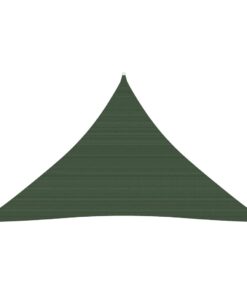 vidaXL Pânză parasolar, verde închis, 5x5x6 m, 160 g/m², HDPE