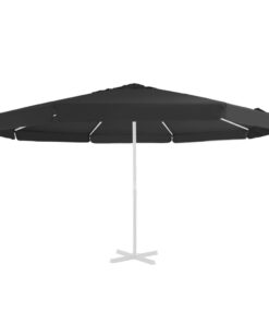 vidaXL Pânză de schimb umbrelă de soare de exterior negru 500 cm