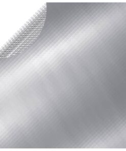 vidaXL Prelată de piscină, argintiu, 381 cm, PE