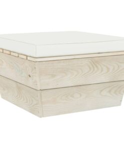 vidaXL Pernă podea din paleți, crem, 60x60x6 cm, material textil