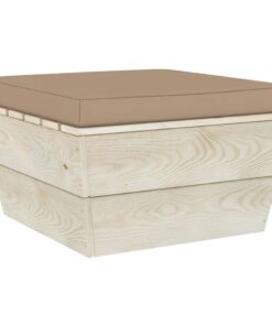 vidaXL Pernă paleți de podea, gri taupe, 60x60x6 cm, material textil