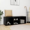 vidaXL Banca depozitare pentru pantofi, negru, 105x35x35 cm, PAL