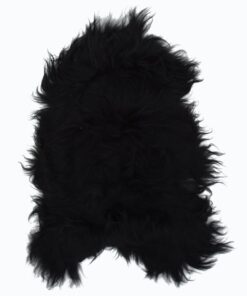 vidaXL Piele de oaie islandeză, negru, 70x100 cm
