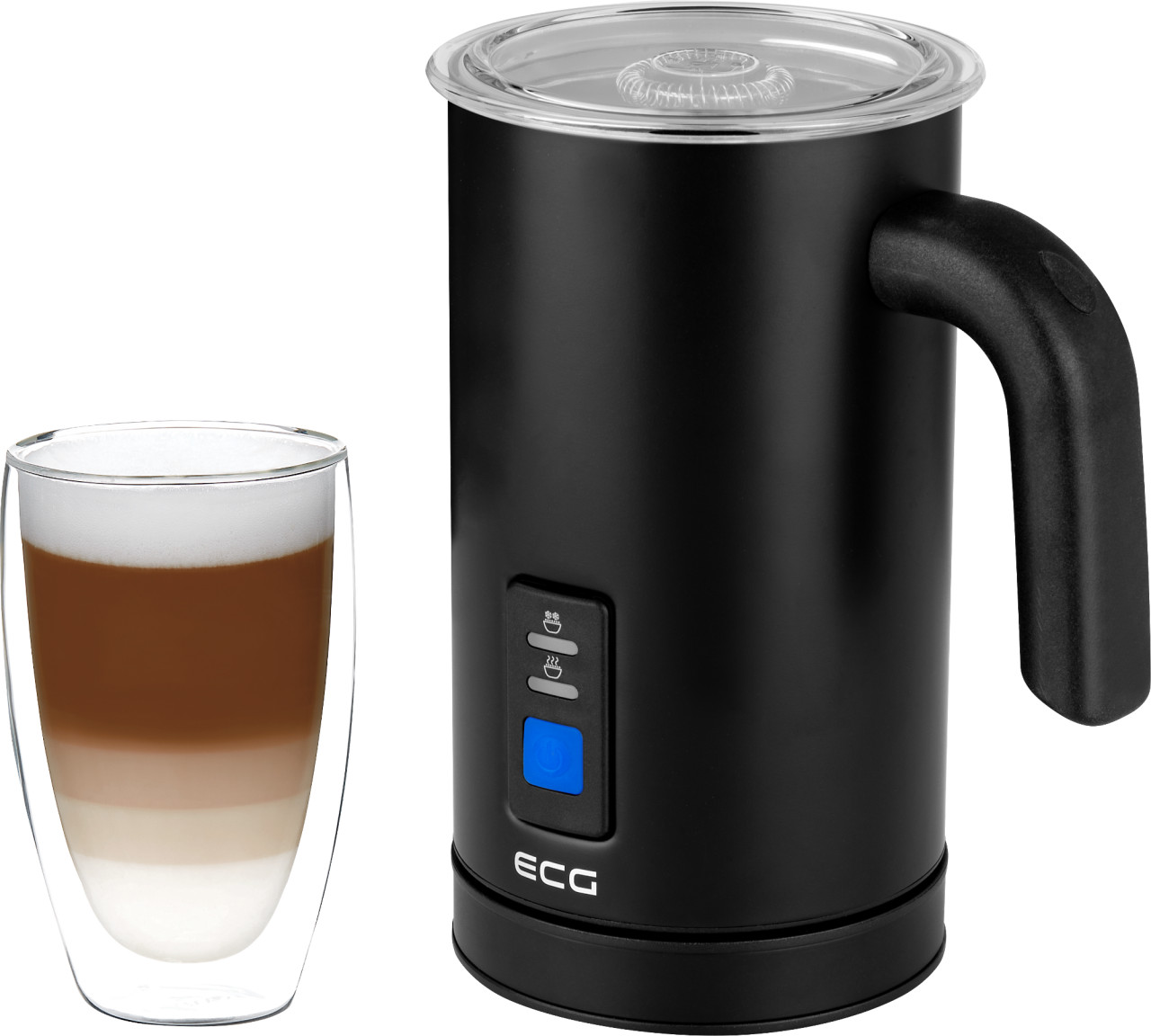 Aparat pentru spuma de lapte ECG NM 119, 240 ml, 500W, otel inoxidabil negru mat - imagine 16