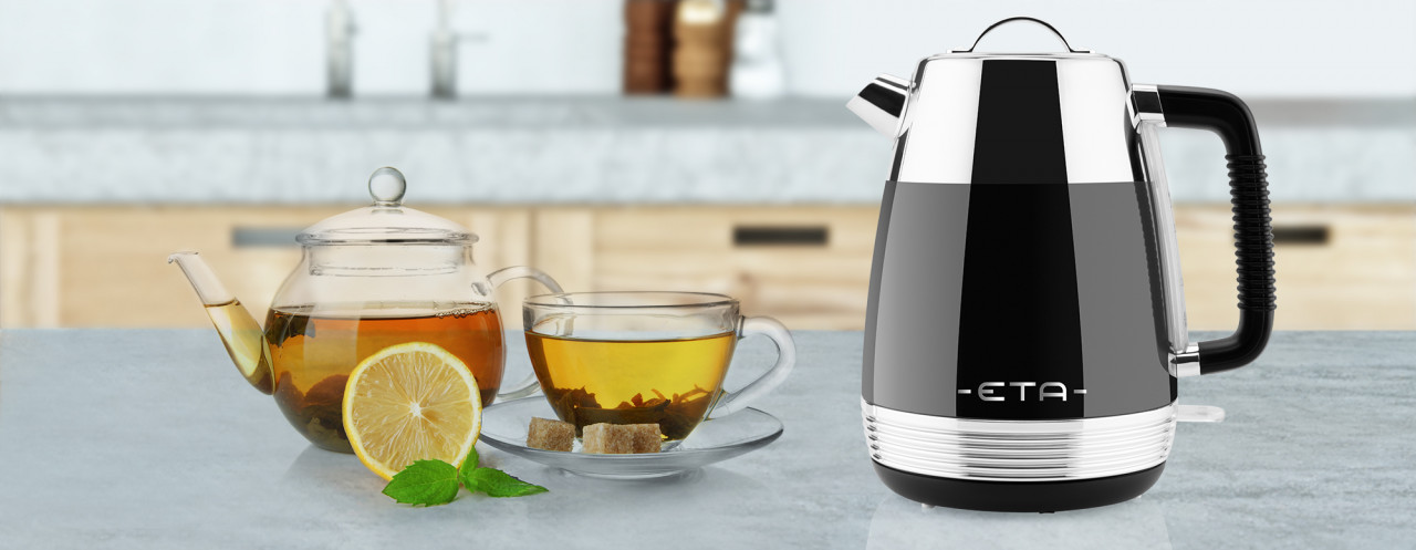 Cana electrica fierbator ETA Storio 918620, 2150 W, 1.7 L, otel inoxidabil, design retro, negru - imagine 2