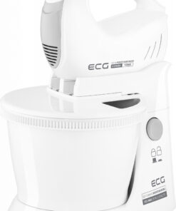 Mixer de mana cu bol ECG RSM 4052, 400 W, 3.5 L, 5 viteze, functie Turbo, alb