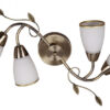 Plafoniera Dreambells, metal, sticla, bronz, alb, 4 becuri, dulie E14, 6145, Rabalux