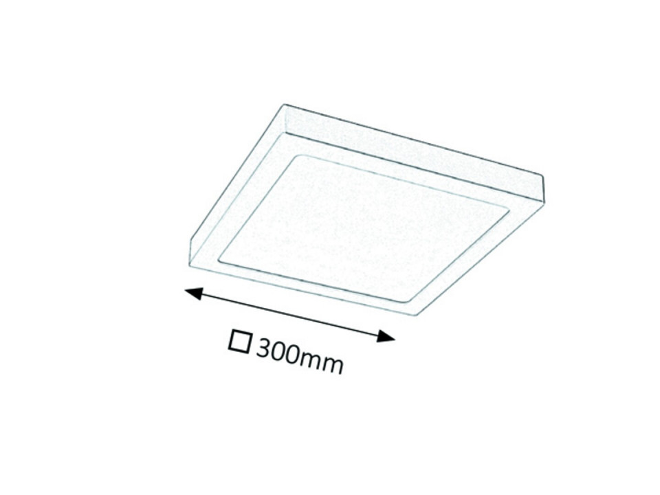 Plafoniera Lois LED, patrat, metal, alb mat, 1700 lm, lumina neutra (4000K), 2665, Rabalux - imagine 4