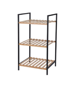 Raft pentru baie cu 3 nivele, Bambus , 380 x 325 x 700 mm