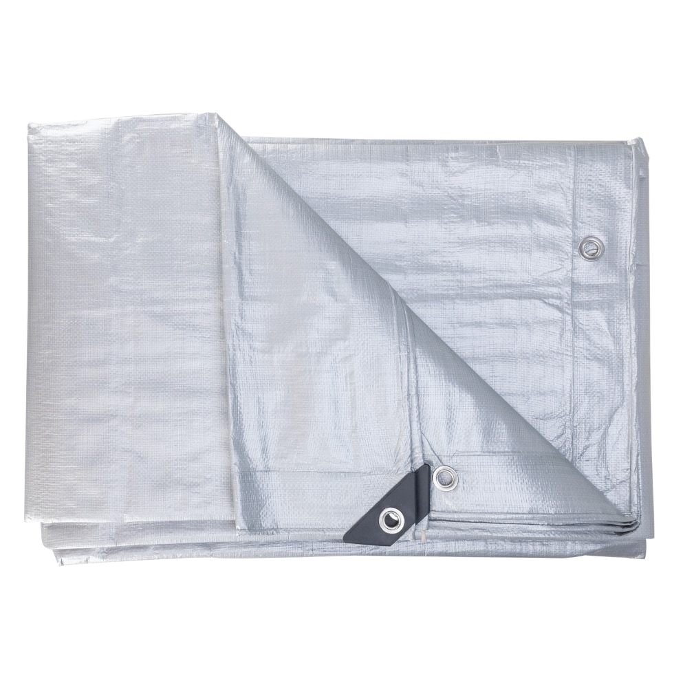 Prelata cu inele Evotools 678823, impermeabila, protectie UV, lungime 6m, latime 4m, greutate 150g/mp, culoare argintiu