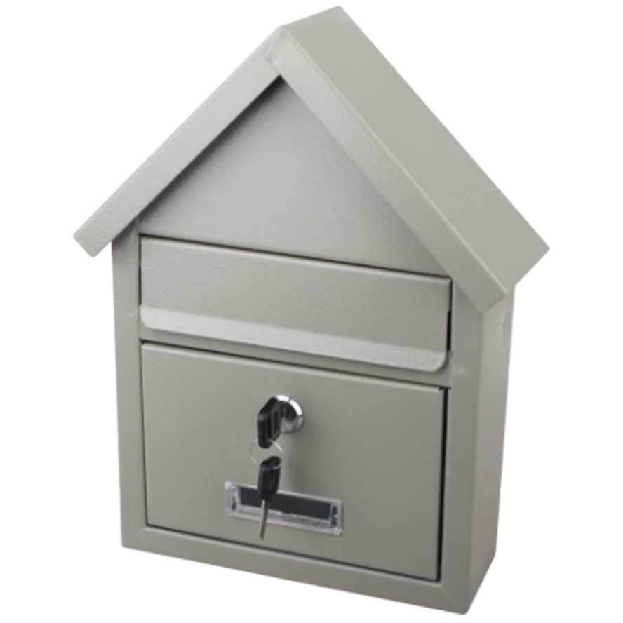 Cutie postala casuta, Evotools, 230x310x80 mm, pentru interior, 2 chei, gri