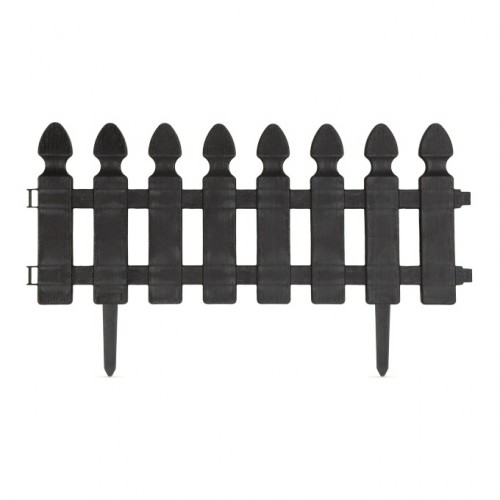 Bordura pentru pat de flori / gard - extensibil, 51 x 30 cm - Negru