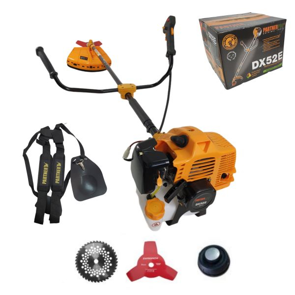 Motocoasa pe benzina Partner Pro DX52e, 9000 rotatii, 5.5 cp + ham pe umeri+3 sisteme taiere