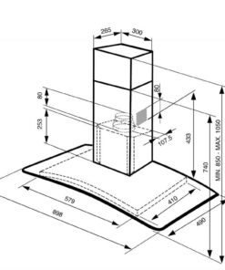 Alternative view of Hota semineu Smeg KV90XE, 90 cm, inox + sticla